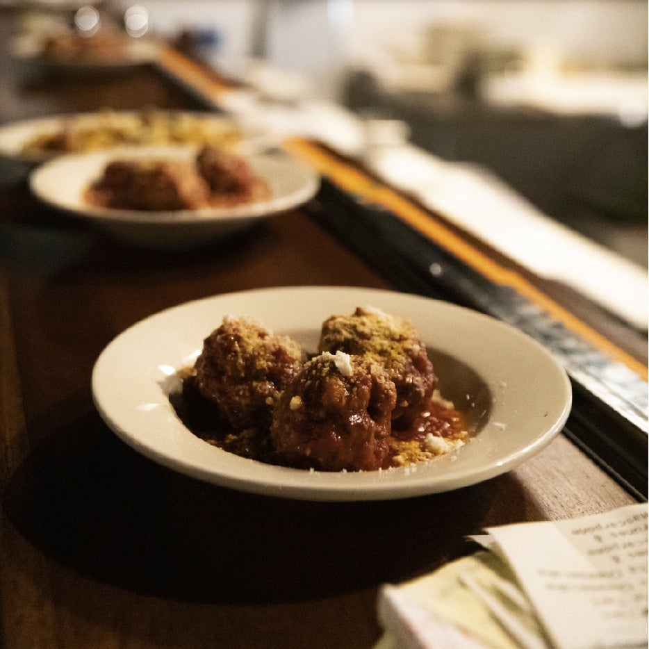 decorative image of frankies 457 meatballs recipe