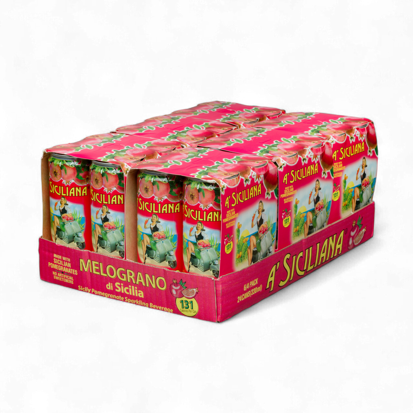 A'Siciliana Limonata Sparkling Sicilian Melograno Beverage 12 Pack