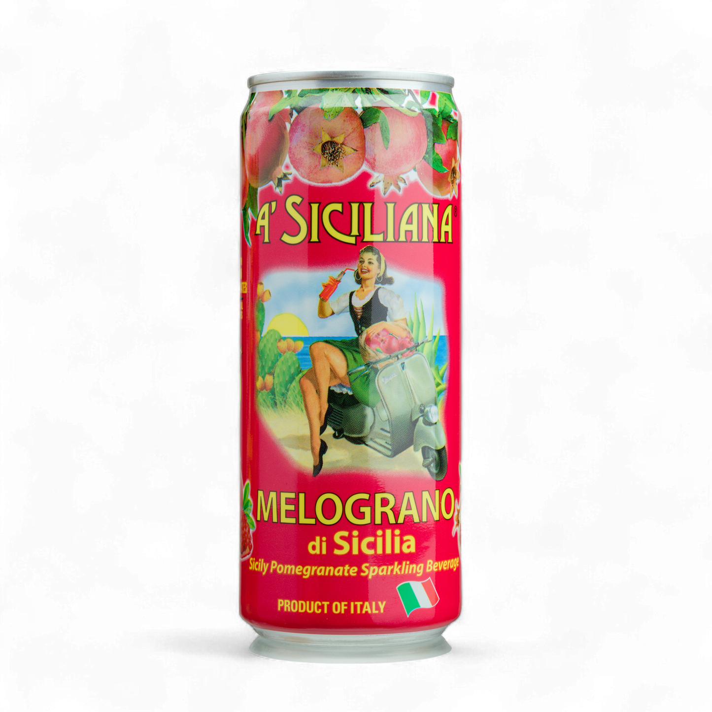 A'Siciliana Limonata Sparkling Sicilian Melograno Beverage Front View
