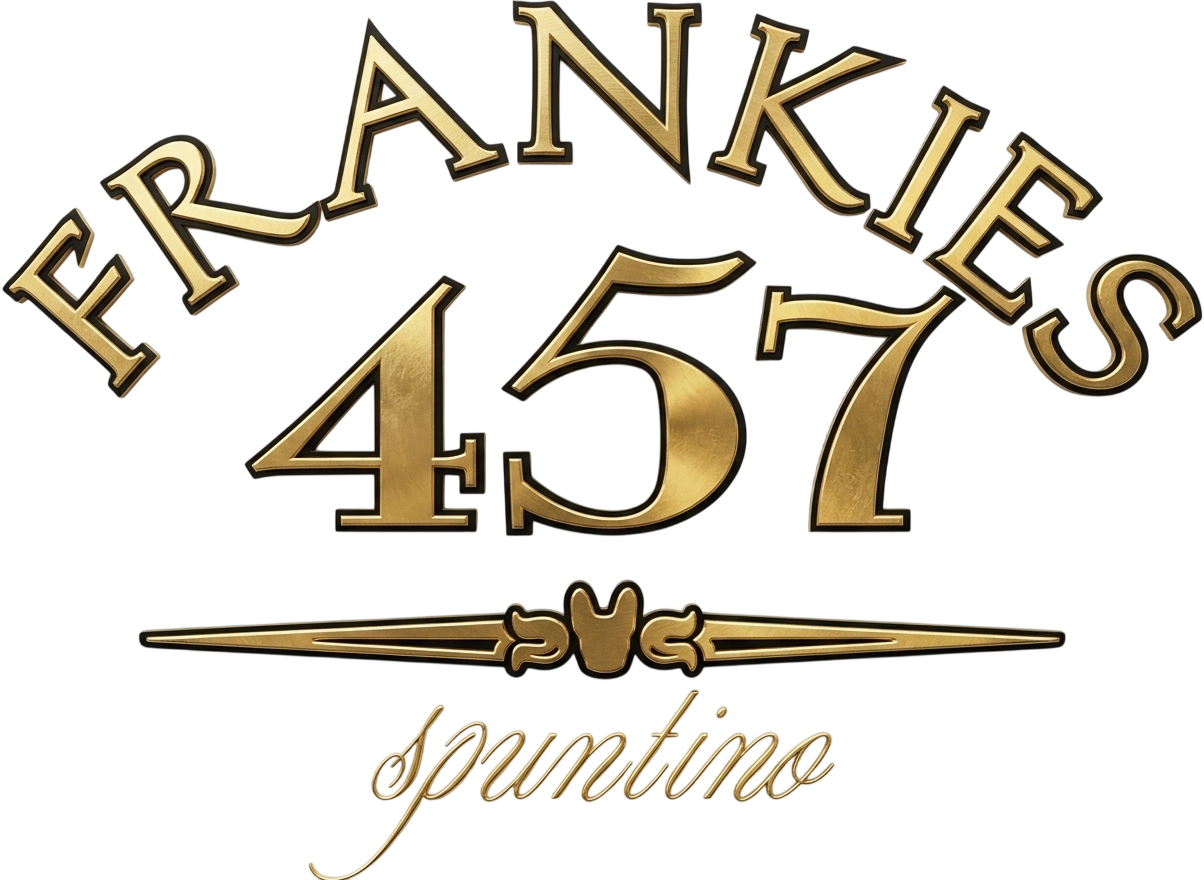 Gold 'Frankies 457 Spuntino' logo