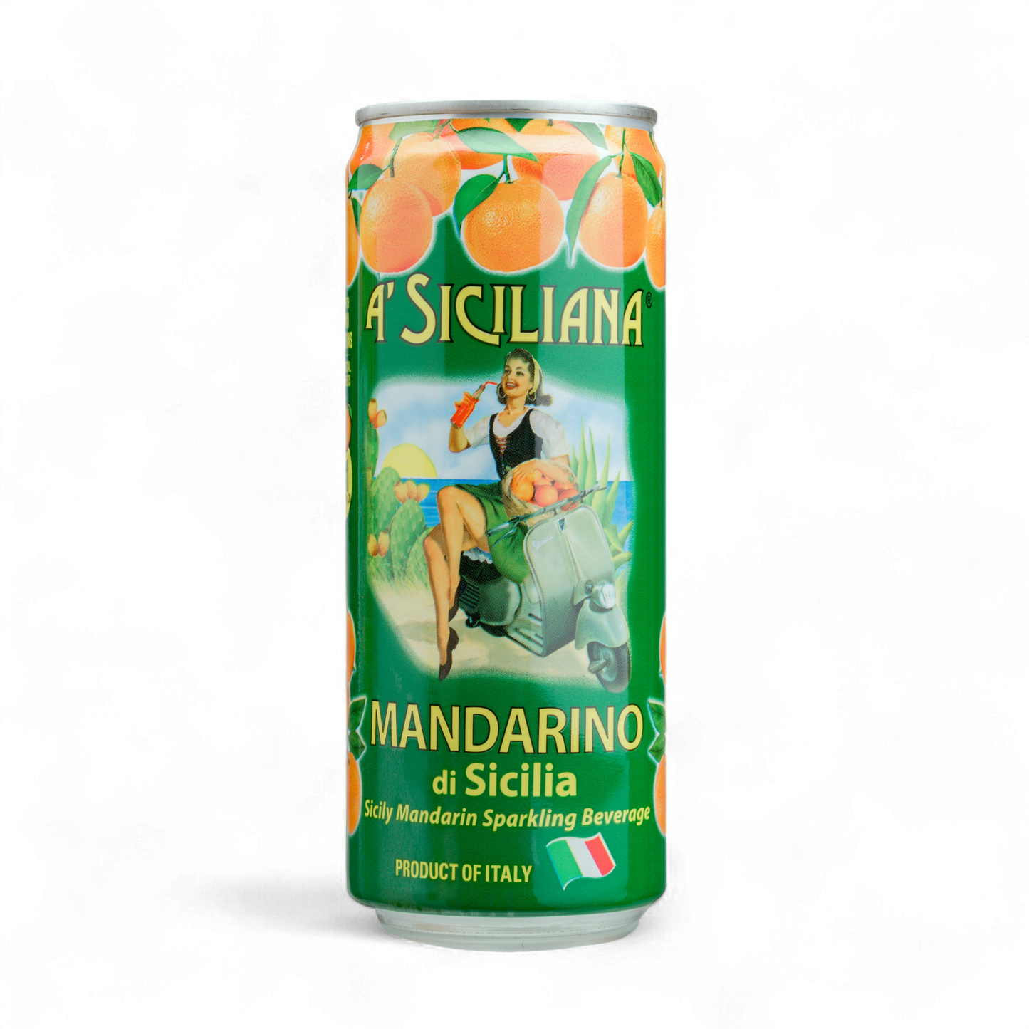 A Siciliana mandarin sparkling beverage can